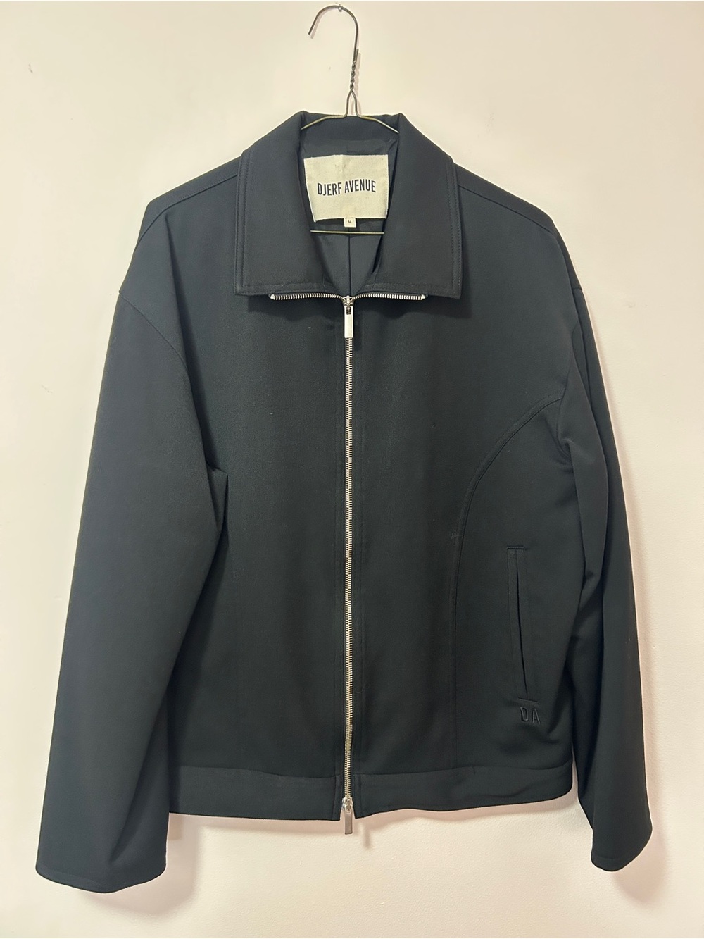Djerf Avenue First Choice Black Zip-Front Jacket Size Medium